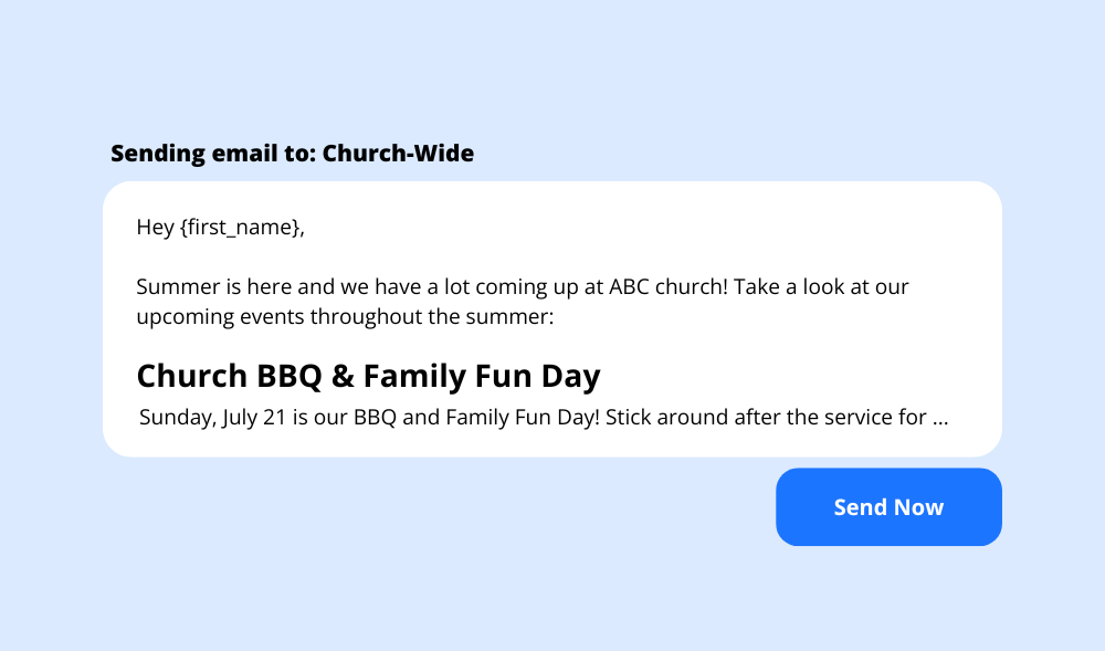 Church-wide emails